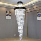 LED Crystal Chandelier: Modern Luxury Rotating Staircase Decorative Lighting Fixtures
