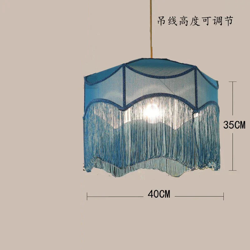 BeauVamp Tassel Pendant Light: French Vintage Boho Lampshade for Living Room, Bedroom, Dining Room