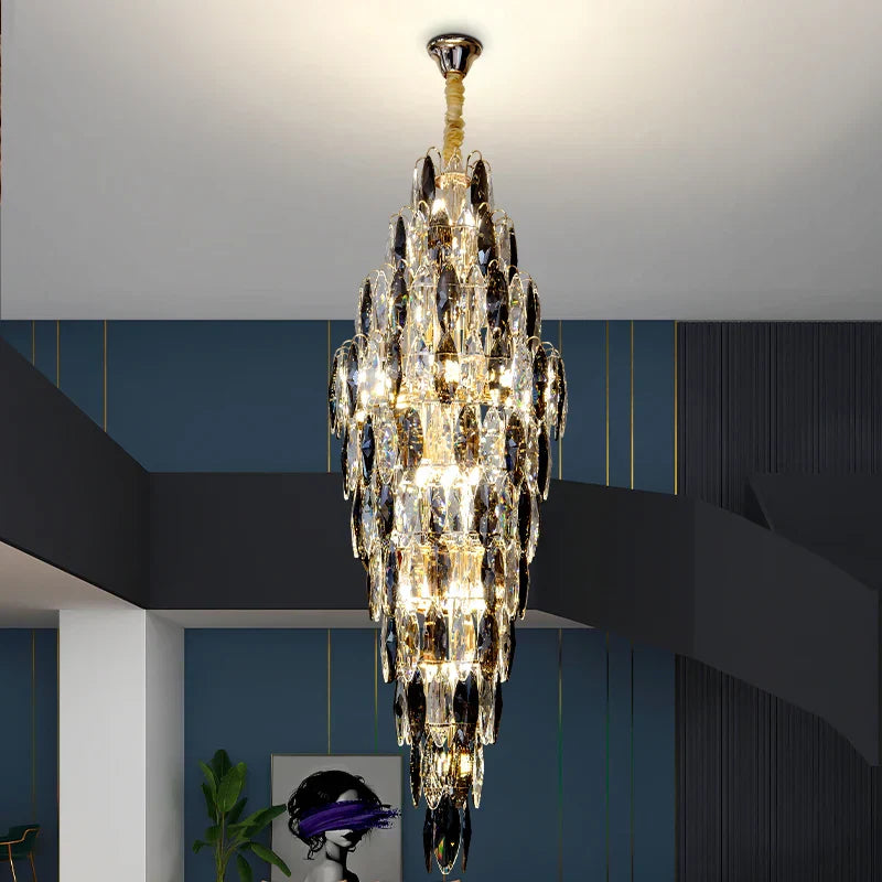 Crystal Chandelier for Luxe Modern European Villa Decor