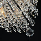 Crystal Led Chandelier: Small Luxury Gold/Silver Ceiling Light for Home Living Room Hallway