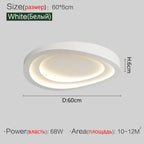 Round Master Bedroom Lamp: Modern Nordic LED Ceiling Lamps for Living & Study Rooms