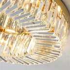 Modern Crystal LED Chandelier Chrome & Gold Ceiling Lamp for Living Room Decor