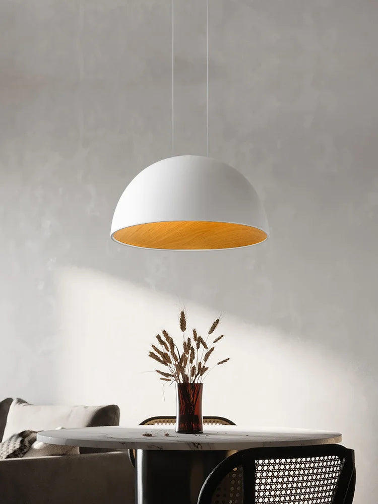 Modern Wood Grain Bedroom Chandelier Light for Dining Room & Round Table