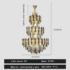 Crystal Hollow Villa Chandelier: Modern Luxury Pendant Light for Living Room and Hotel Lobby