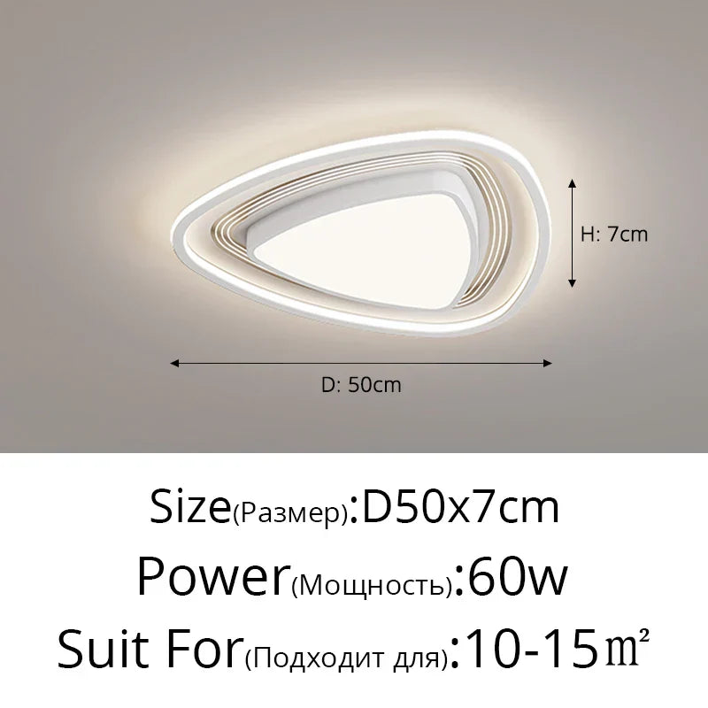 LED Ceiling Light with Remote Dimming for Modern Nordic Home Decor