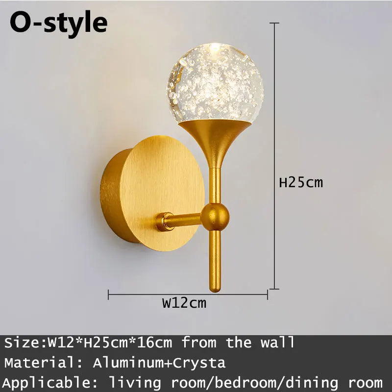 Crystal LED Wall Sconce for Elegant Home Décor