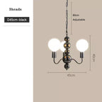 Pearl Black Chandelier: Minimalist High-End Bauhaus Design for Living Room Bedroom Study