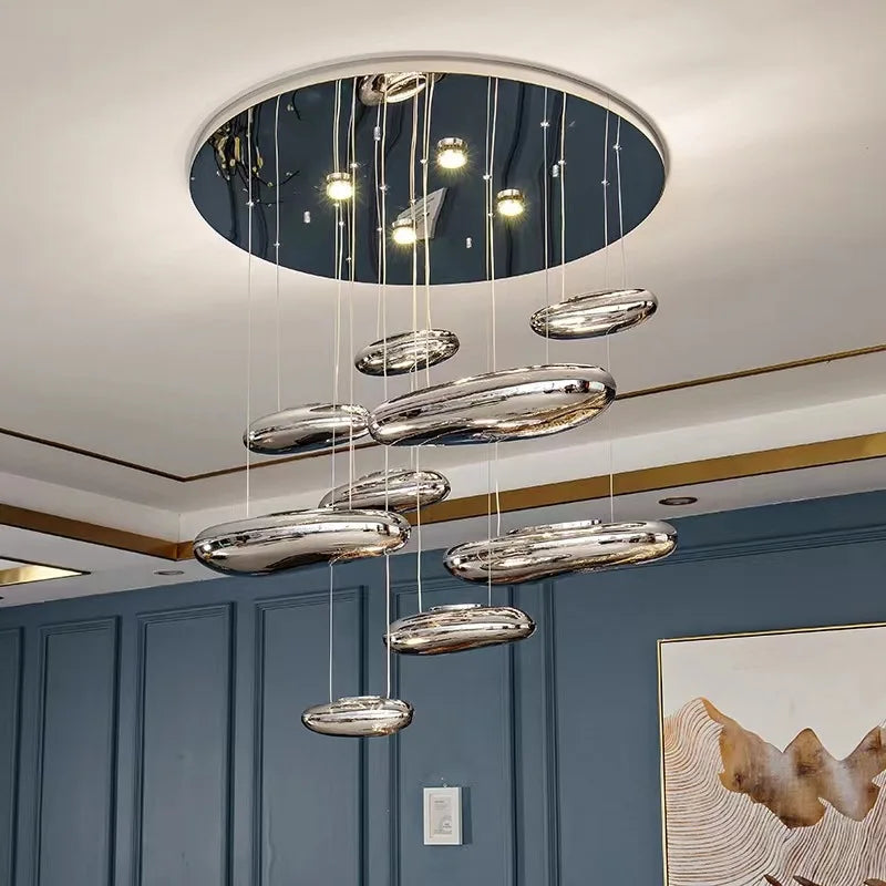 LED Cobblestone Ceiling Chandelier for Home Decor - Modern Living Room Bedroom Lighting