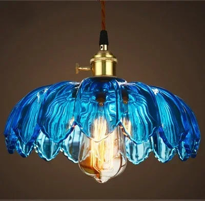 Glass Pendant Lights: Vintage LED Indoor Lighting for Home, Living Room, and Cafe.
