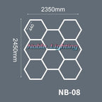 Hexagon LED Honeycomb Light: Ultra Bright Ceiling Lighting for Garage, Workshop, Showroom, Barber