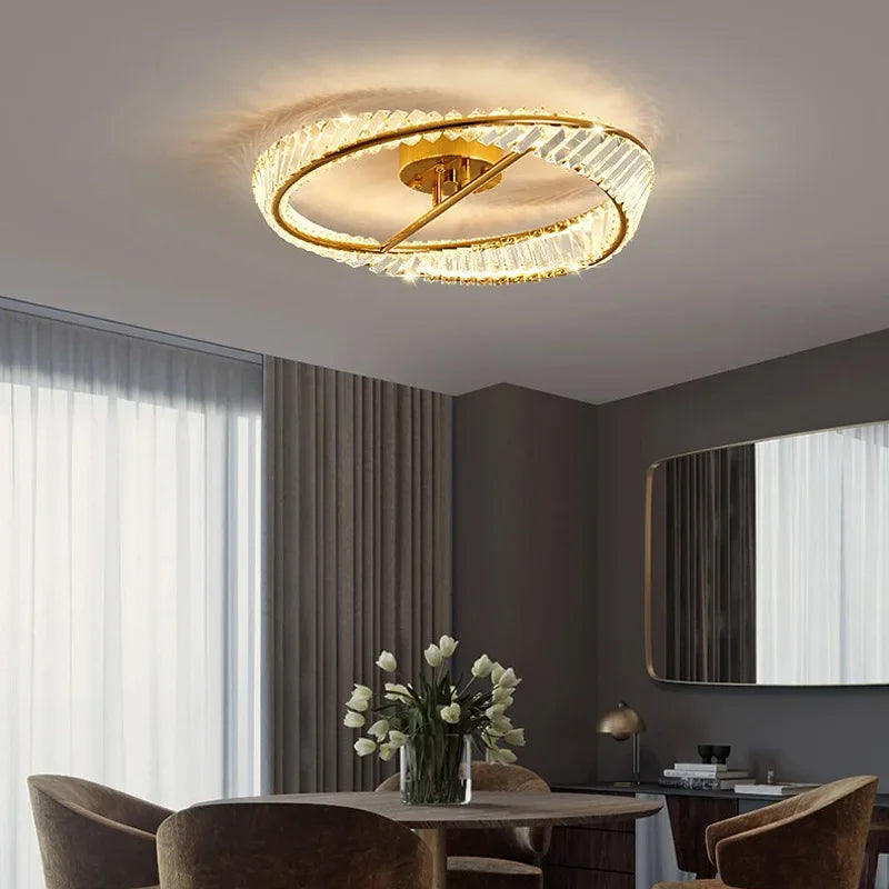 Crystal LED Chandelier: Luxury Modern Bedroom & Living Room Ceiling Light