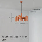 U-shaped Iron Chandelier Modern Minimalist LED Lighting for Home and Restaurant