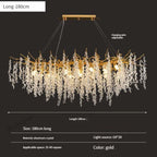 Gold Crystal Grapes Chandelier for Dining Living Room Bedroom