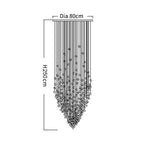 Crystal Chandelier: Modern LED Lighting Fixture for Staircase, Hallway, Lobby