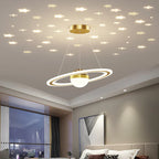 LED Gypsophila Chandelier for Modern Living Room Decor - Crown Ceiling Pendant Light