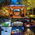 Solar Outdoor Double-head Pendant Light with Remote Control