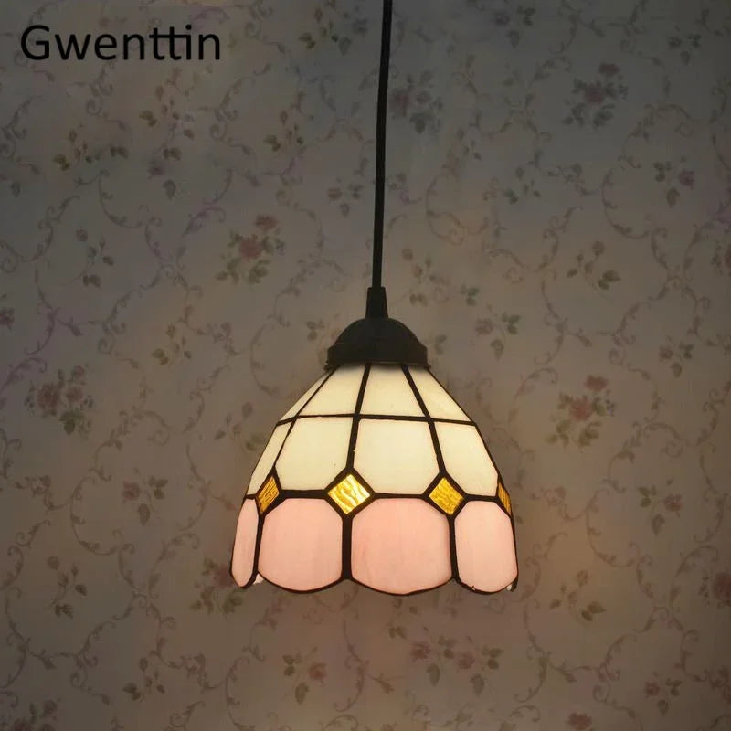 Tiffany Style Stained Glass Pendant Chandelier for Home Lighting