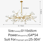 Branch Shape Firefly Ceiling Chandelier G4 Led Lighting Indoor Hanging Lamp