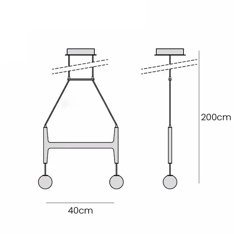 ASTRA Wood Pendant Light Multi Head LED Chandelier Interior Decor Lamp