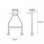 ASTRA Wood Pendant Light Multi Head LED Chandelier Interior Decor Lamp