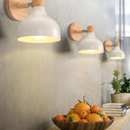 Nordic Wood Macaron Wall Sconce E27 Home Lighting Fixture