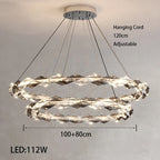Modern Crystal LED Ceiling Chandelier Light Set for Stylish Indoor Lighting
