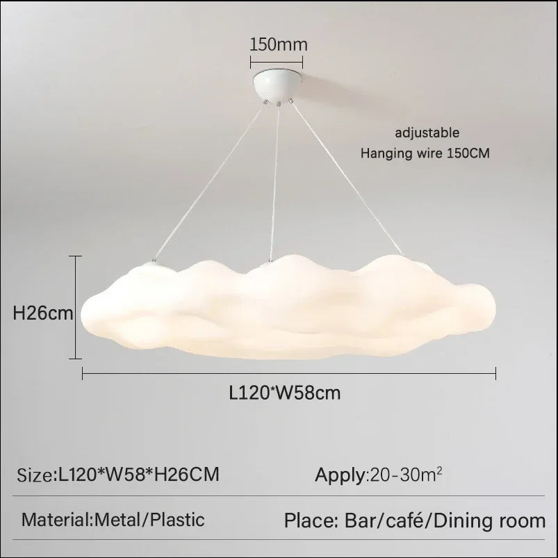 Acrylic Cloud LED Ceiling Chandelier for Living Room and Bedroom