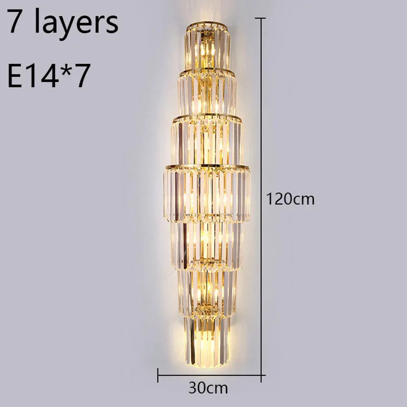 Crystal Wall Lamp: Elegant Lighting for Luxury Hotel, Club, Villa, Living Room, Office, Banquet