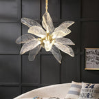 Elegant Copper Chandelier Light for Kitchen Dining Living Room - Modern Luxury Crystal Lamp