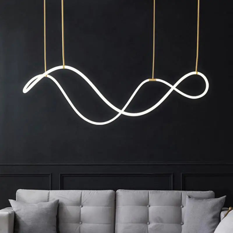 LED Long Hose Chandelier for Dining Room Kitchen Bar Pendant Lamp