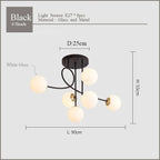 Magic Bean Glass LED Chandelier - Nordic Modern Minimalist Luxury Ceiling Lamps