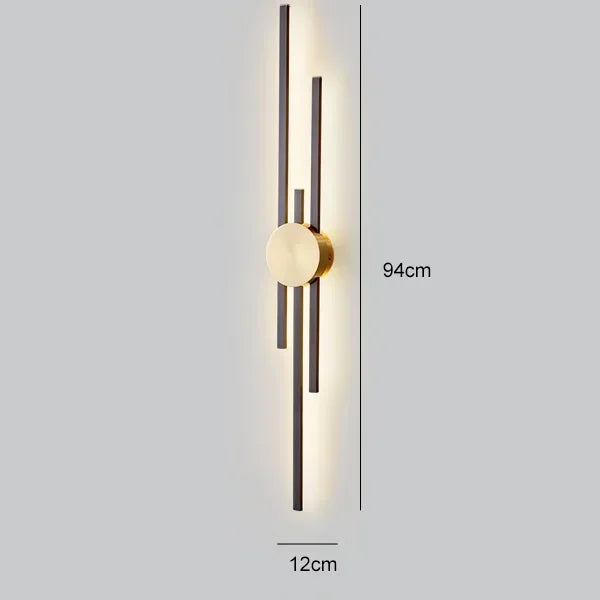 Minimalist Copper Wall Light for Bedroom and Living Room