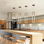 LED U-shaped Bar Chandelier for Dining Living Bedroom - Nordic Minimalist Style