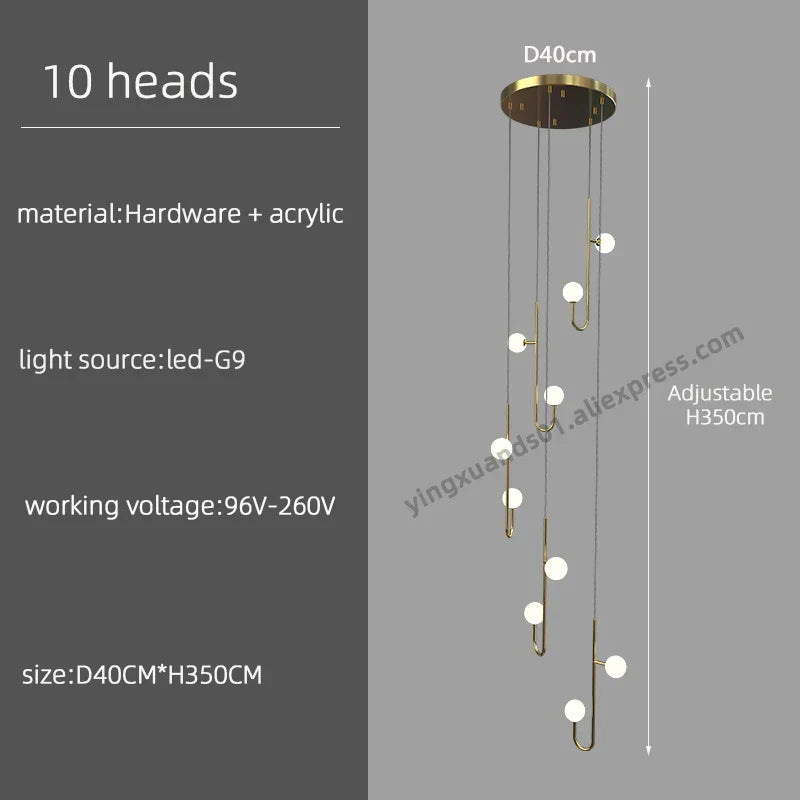Modern Revolving LED Ceiling Chandelier | Creative Hanging Pendant | Stylish Ceiling Lighting