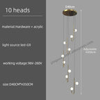 Modern Revolving LED Ceiling Chandelier | Creative Hanging Pendant | Stylish Ceiling Lighting