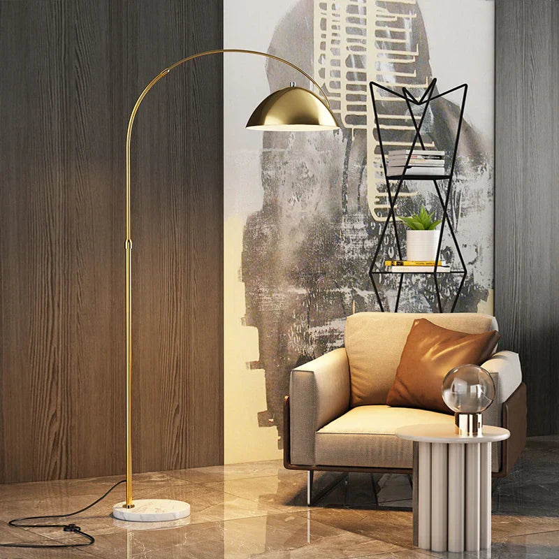 Designer Marble Floor Lamp for Luxury Living Room Lighting