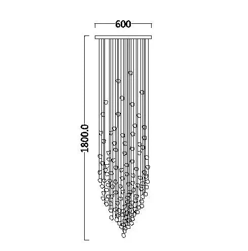 Crystal Chandelier: Modern Staircase LED Lighting for Hallway & Lobby