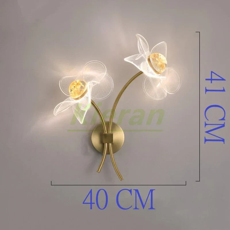 Sunflower LED Wall Lamp: Nordic Modern Bedroom Decor Flower Wall Light