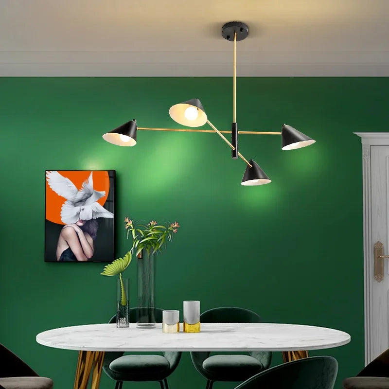 Cone Pendant Light: Minimalist Art Chandelier for Home Living Dining Room