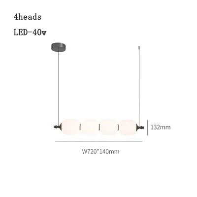 White LED Office Pendant Lamp | Modern Nordic Minimalist Strip Bar Design