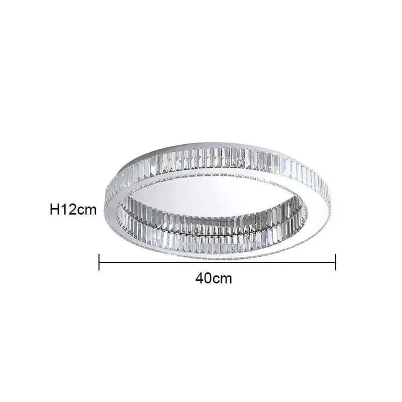 Crystal Round Ceiling Lamp for Modern Minimalist Indoor Lighting décor