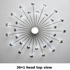 Copper Fireworks LED Ceiling Chandelier for Modern Bedroom and Living Room Decor