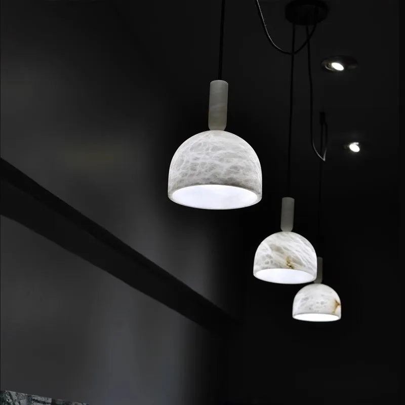 Alabaster Pendant Lights LED Designer Hanging Lamps For Living Room