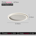 Modern Round Ceiling LED Lamp for Bedroom, Minimalist Design for All Rooms
