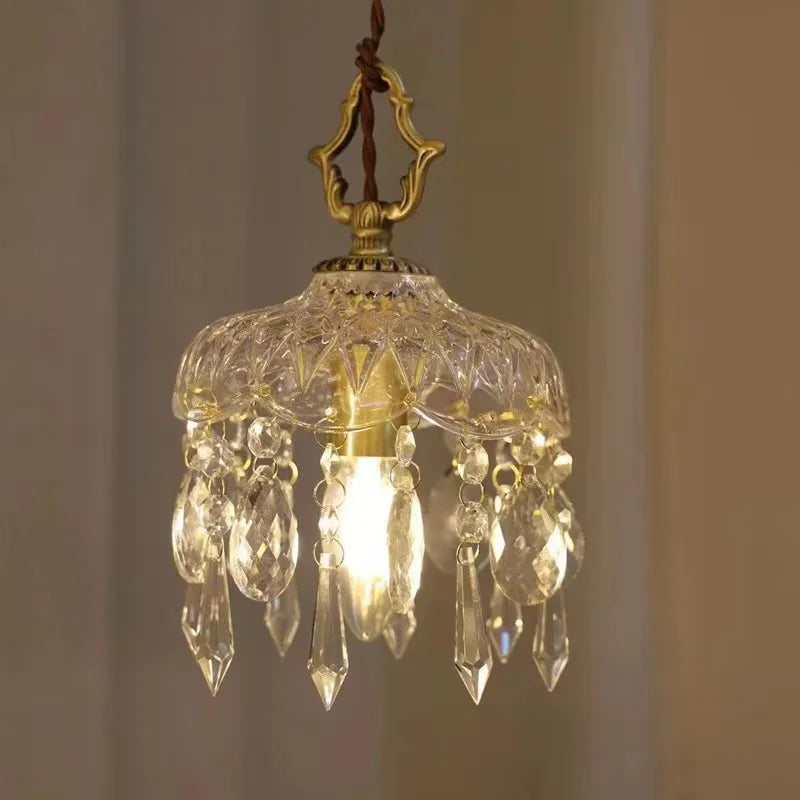 Crystal Pendant Lamp for Bedroom, Dining Room, Kitchen - Nordic Luxury Vintage Lighting