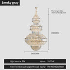 Crystal Villa Chandelier: Luxe European Duplex Hall Lighting - Elegant Living Room Decor