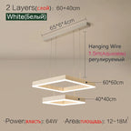 Modern LED Chandelier for Living Room by - Stylish Hanging Light Fixture for Dining and Bedroom