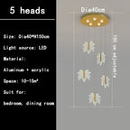 Luxury Maple Leaf Staircase Pendant by - Duplex Villa Chandelier