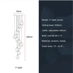 Magnolia Flower G9 LED Chandelier - White Luxury Pendant Light Fixtures