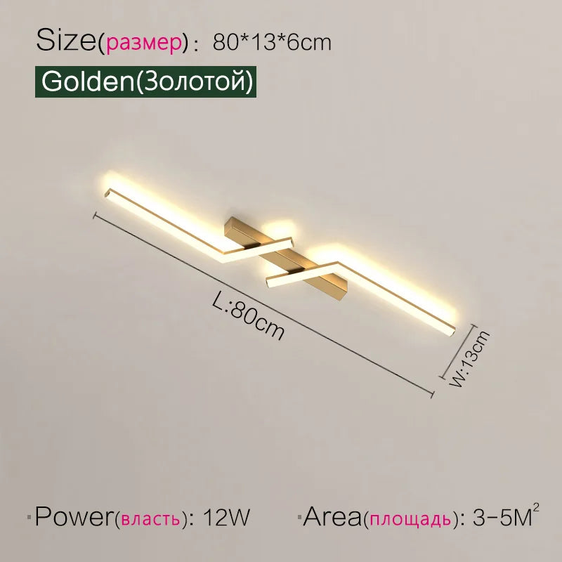 LED Strip Ceiling Lights: Modern Minimalist Corridor & Balcony Lighting